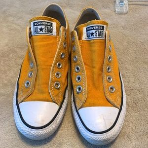 Yellow Laceless Converse - 6.5